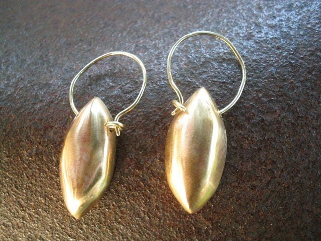 Sterling Silver Hoops Ancient Style Gold Plated