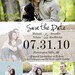 Double sided cardstock Save the Date/Announcement