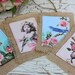 Birds and roses-hang tags,burlap,shabby chic,cottage