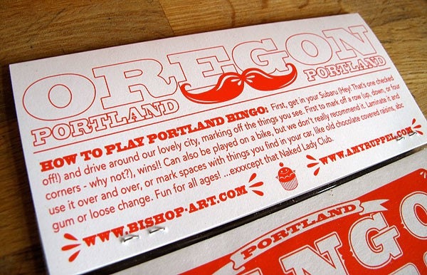 Portland BINGO Card game