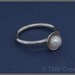 Pearl sterling silver ring