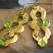 Gold and peridot earrings, goldplated sterling silver with Peridot beads