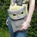 iPad sleeve - Owl in natural grey designer felt