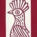 Fancy Pigeon. Linocut. Greeting card