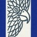 Cockatoo. Linocut. Greeting card