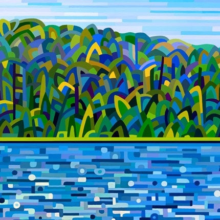 Abstract Fine Art Print - Summer, Lake of Bays 8x10