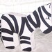Crayon Holder, Zebra, Wood, Hand painted
