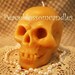 Beeswax Candle Smooth Skull Shaped Burns Like a Pillar