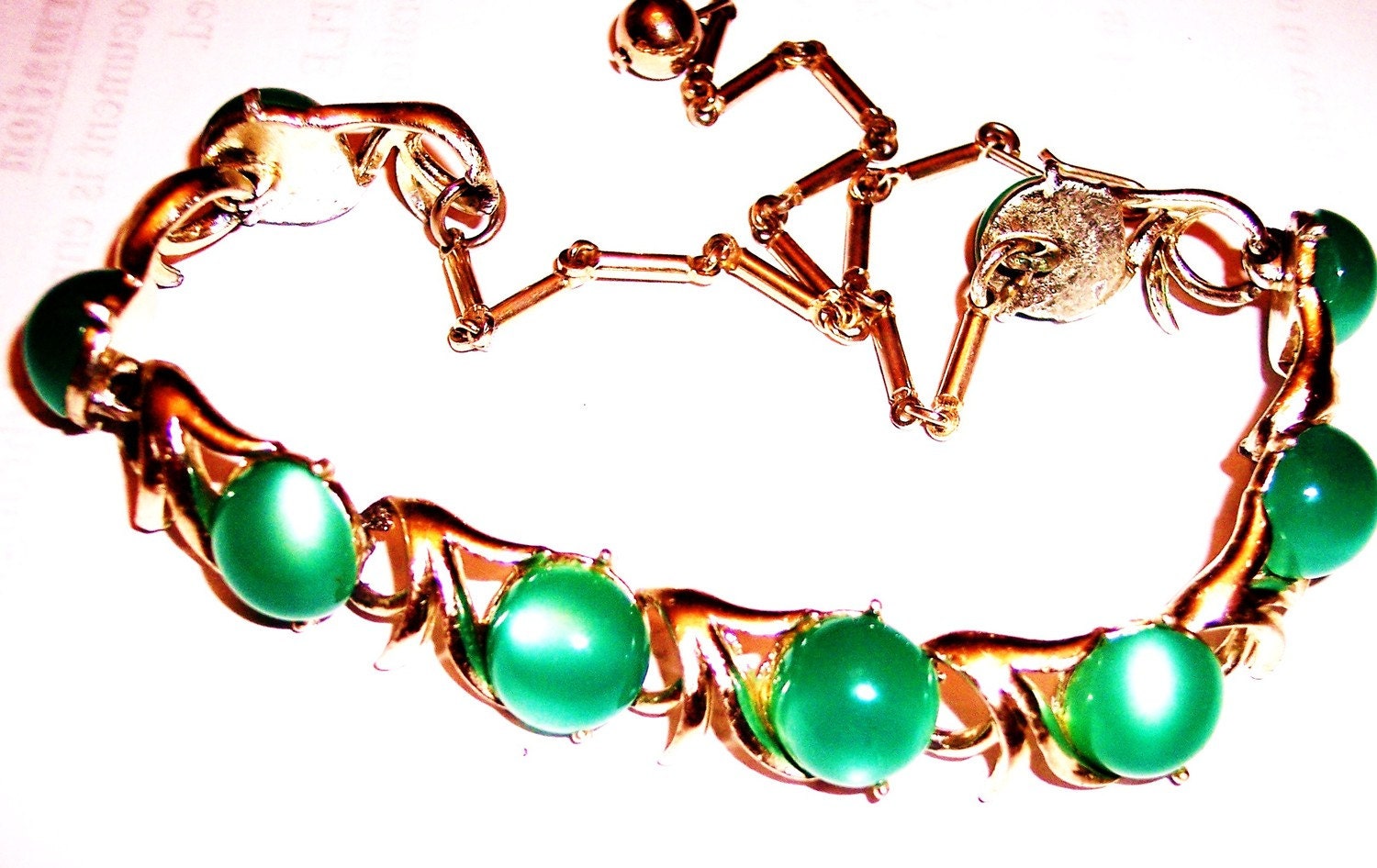 Vintage, Necklace, Choker, Decorative, Soft, Green, Antique, 16 1/2 inches, www.jodaycraf.etsy.com