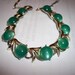 Vintage, Necklace, Choker, Decorative, Soft, Green, Antique, 16 1/2 inches, www.jodaycraf.etsy.com