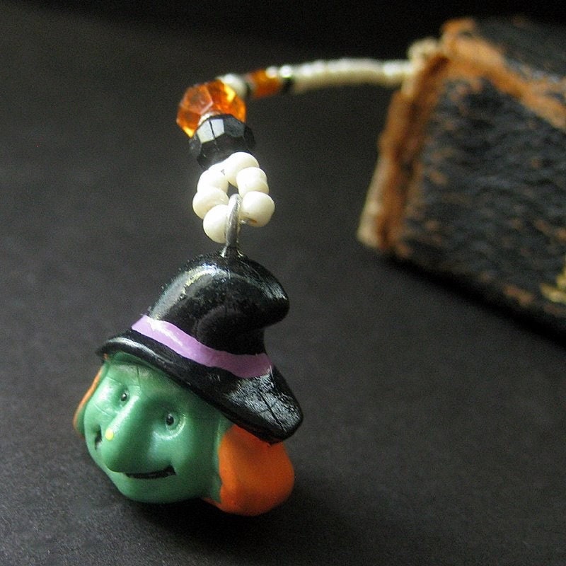 Beaded Bookmark Halloween Witch Book Marker