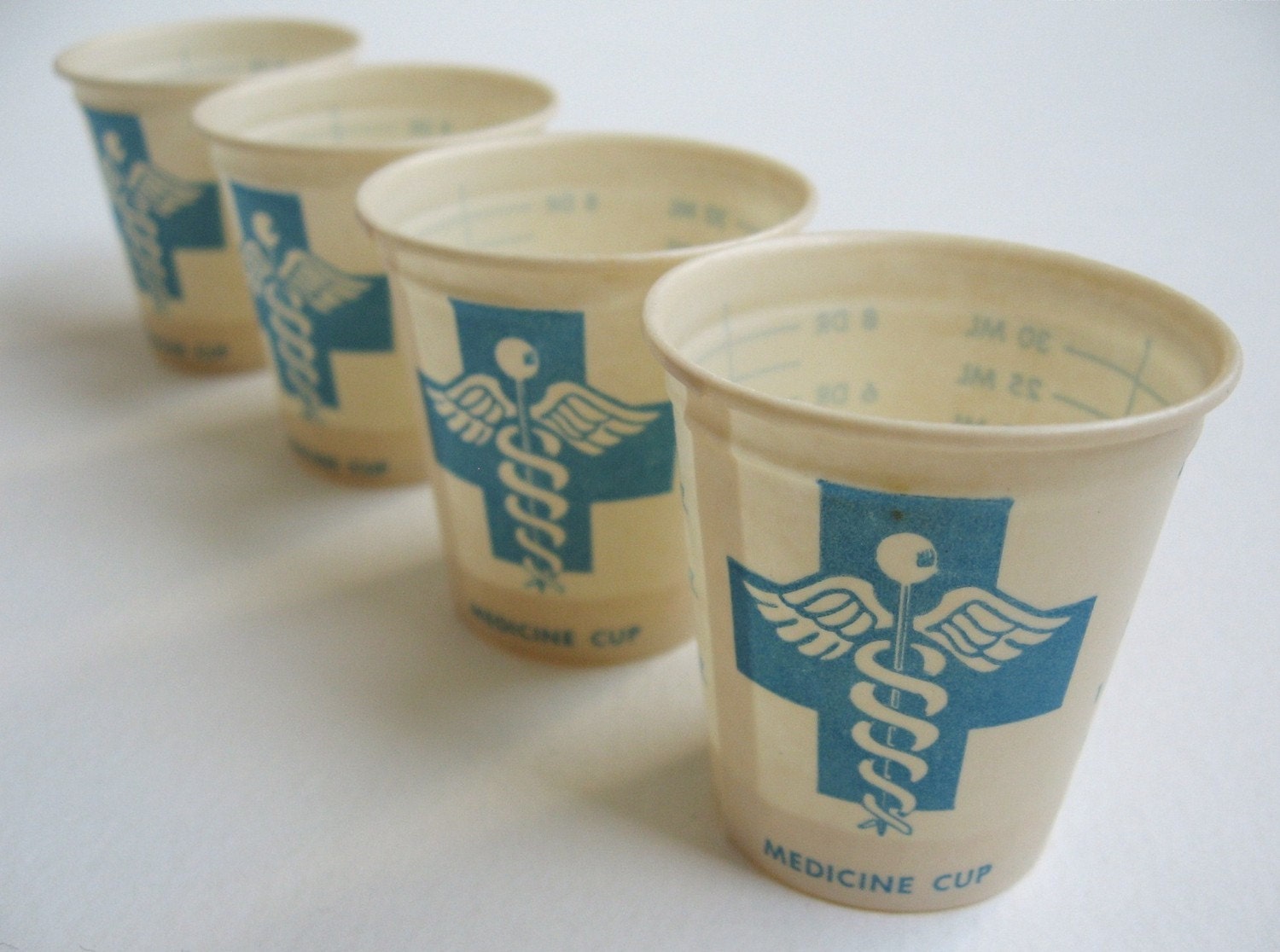 Vintage Medicine Cups -- Altered Art, Mixed Media