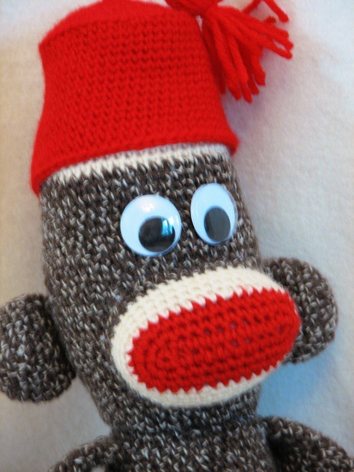 PDF - Big Crocheted Sock Monkey Amigurumi Crochet Pattern