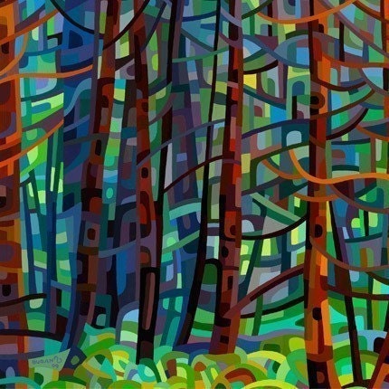 Abstract Fine Art Print - In a Pine Forest 13x19