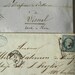 two antique handwritten letters with stamps from 1855 and 1864