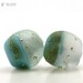 Glass lampwork beads Sea Princess Glow organic duo handmade for artisan jewelry designs