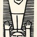 Stand on your own. Linocut