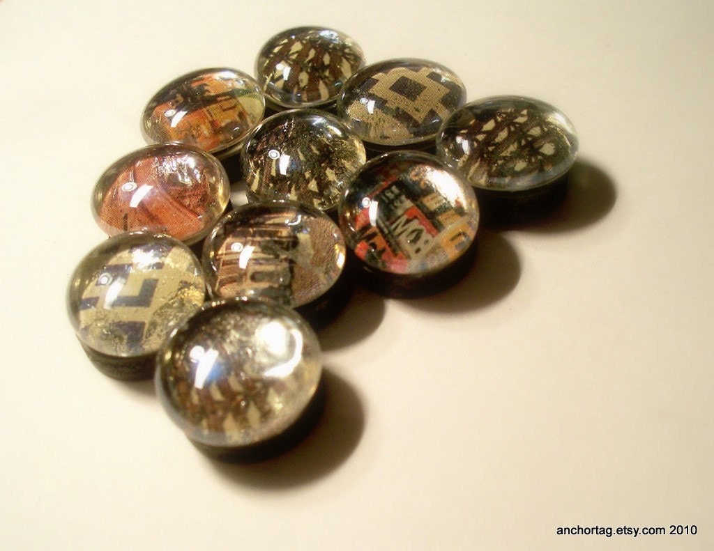 Marble Magnet Set - "Buildings and Bridges"
