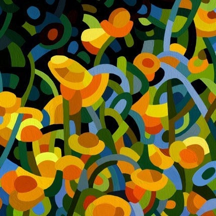 ACEO Magnet - Tapestry of Poppies