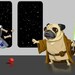 Pug Jedi dog art print