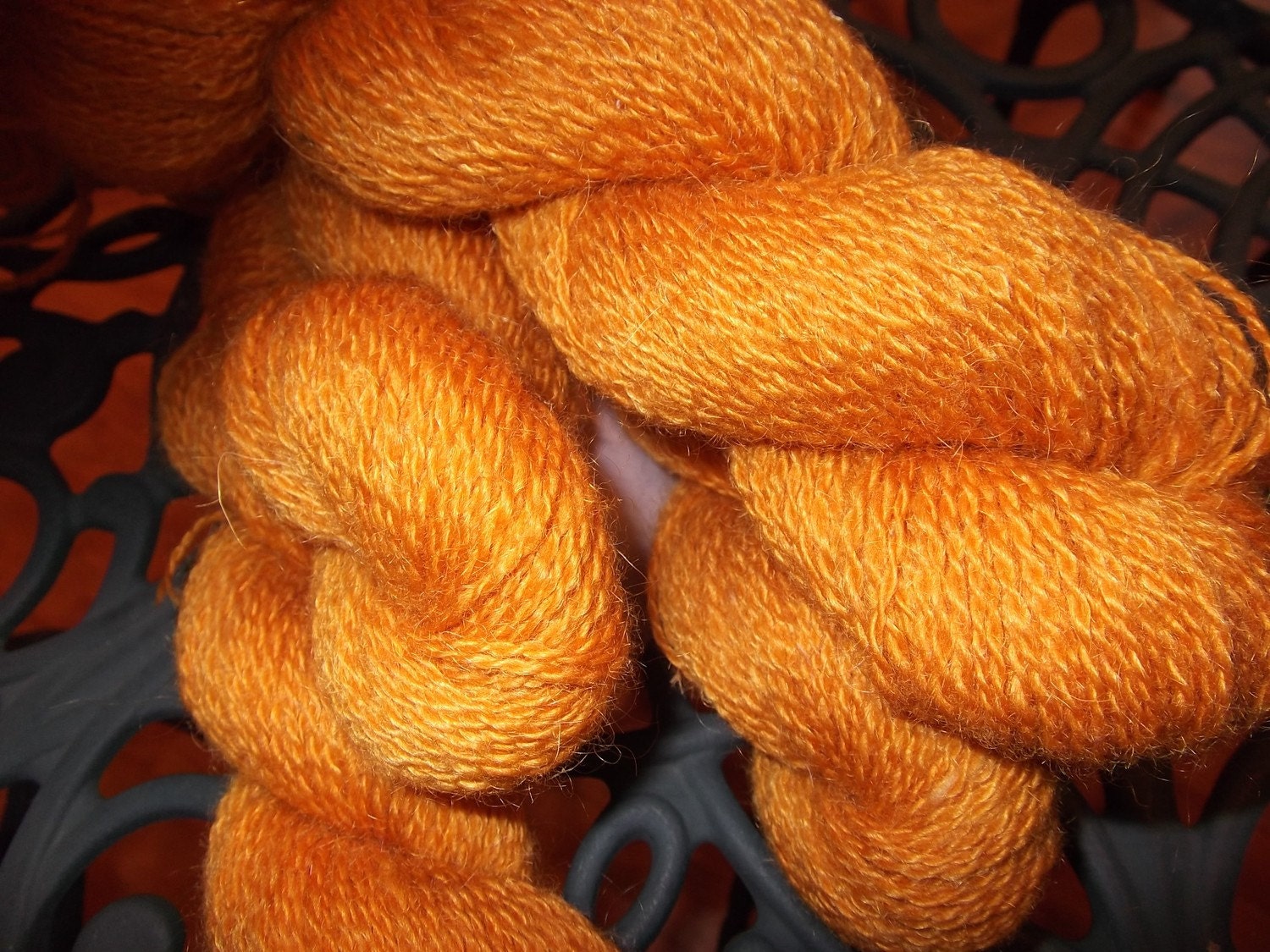 Gold, Mohair blend yarn, 2ply sport
