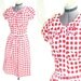 White 50's style polkadot dress with neck ties in a size XL Ready to Ship
