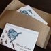 blue bird calling card, playdate or business cards, eco friendly