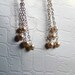 White Pearls Silver Tassel Earrings