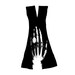 Wmns Cut Out Dress in Black feat. Ringen print in White Sz MEDIUM/ONE SIZE