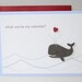 Valentines day card - whale