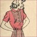 1940s 32 bust Deep front yoke day dress