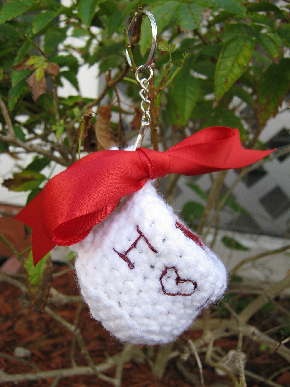 Amigurumi Keychain I Love Vamps Tea Cup by PinkFrog4U on Etsy from etsy.com