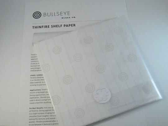 Free Shipping - Thinfire Kiln Shelf Paper Bullseye - 30 Sheets