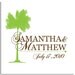 Set of Custom Wedding Stickers - BEACHY, Starfish, Sand Dollar and Palm Tree