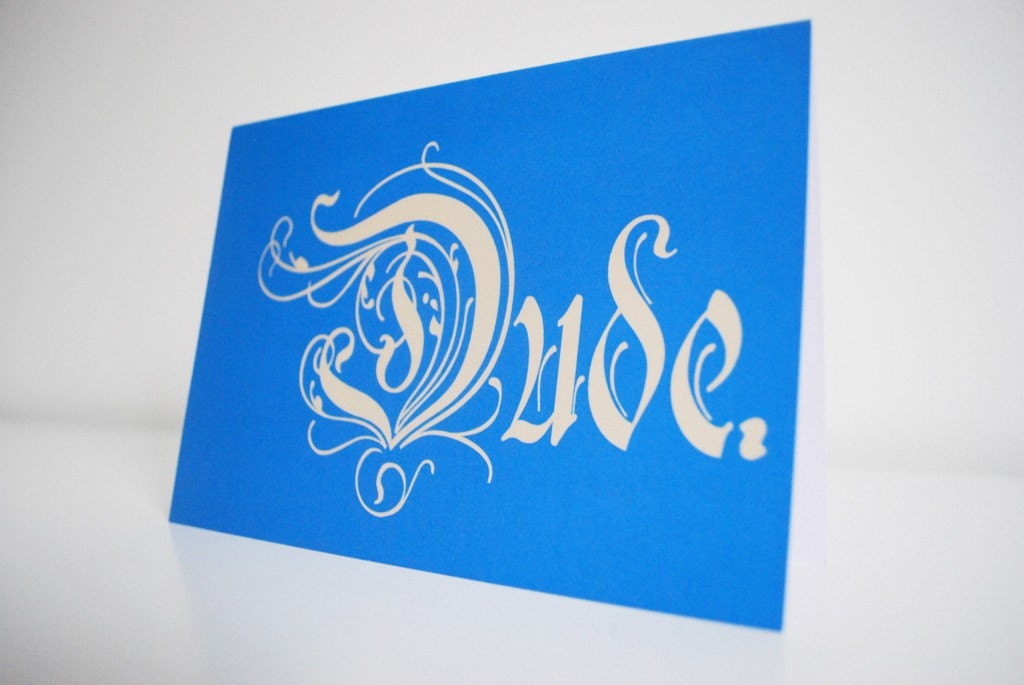Dude Card Blue