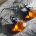 Harvest Orange Earrings with Antiqued Sterling by tracedesigns