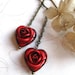 Red Heart  Earrings  gift for her under 20 by botanicalbird from etsy.com