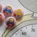 Kawaii Russian Doll Pink Fabric Covered Buttons