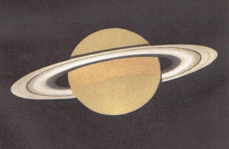 1897 Saturn and Jupiter Original Antique Print to Frame