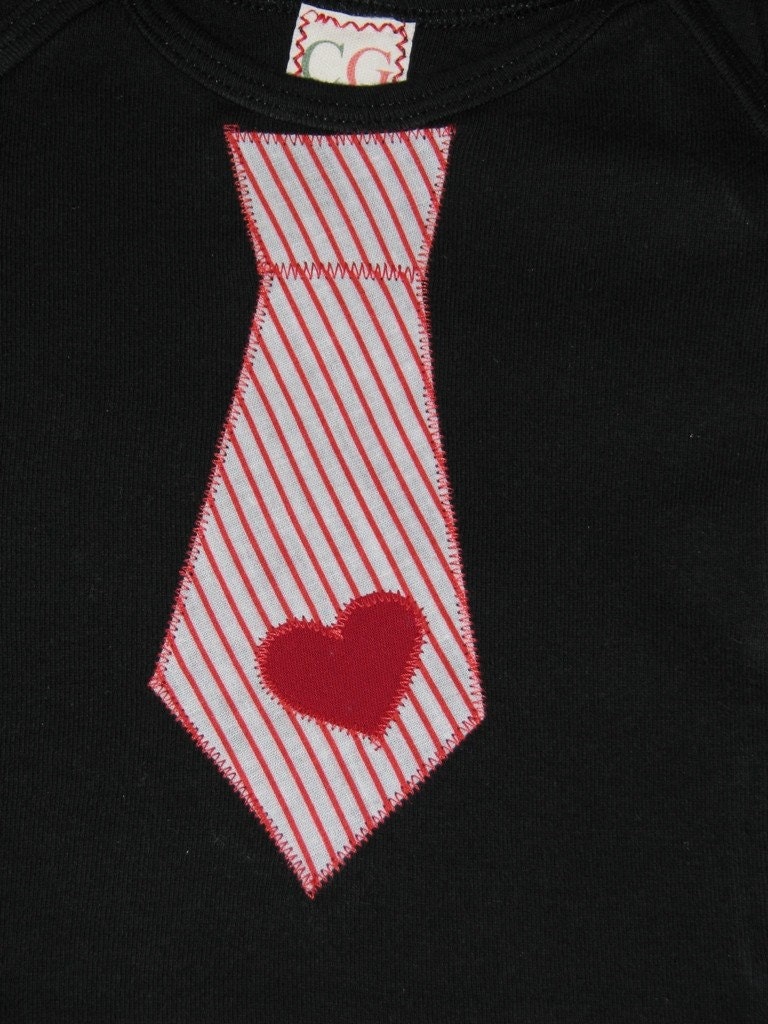 Order Today for Valentine Delivery - Chase the Girls Valentine Little Guy Tie Onesie or Shirt - sizes newborn - Boys 8