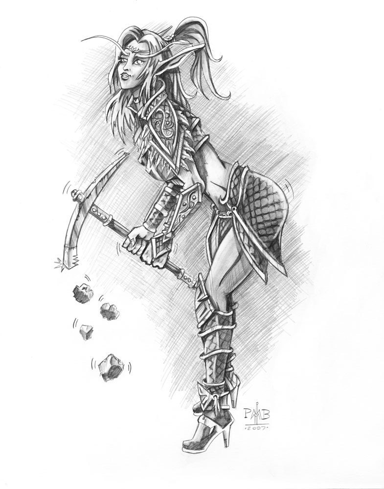 WOW Mining Night Elf