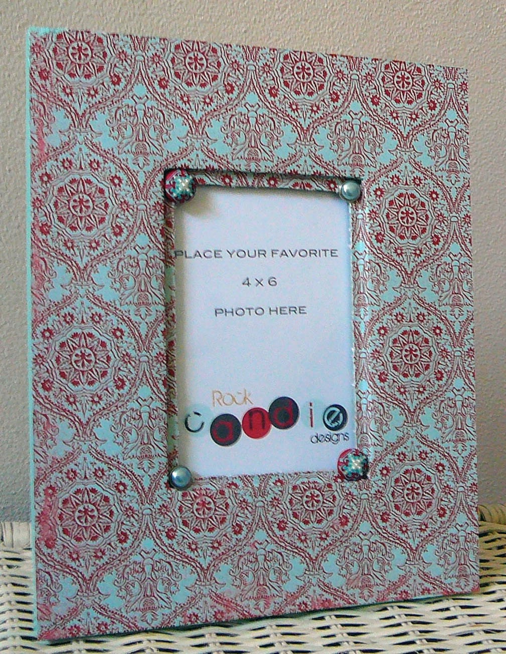 4x6 Red and Blue Ornamental Picture Frame