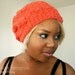 SALE Handmade Crochet Beret Coral Rose by raghousenternational