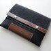kindle fire case nook case kindle fire sleeve black wool ereader case