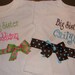 Magabys Custom Boutique PeRSoNaLiZeD LIttle OR Big Sister Onesie Bodysuit with ribbons and bows YoU CHOOSE the RIBBON