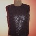 60's Black Sequin Sleeveless Top