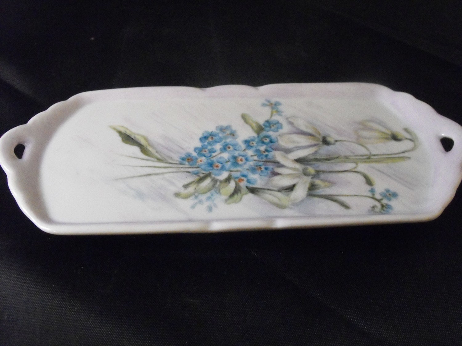 Hand Painted Porcelain Dresser Tray