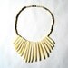 Vintage Gypsy Bib Necklace - Primitive Carved Bone Sticks & Beads - Tribal Bone Fringe - Ready To Wear or Repurpose