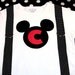Monogram Mouse Shirt or Onesie with suspenders