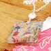 Degas ballerina and Klimt flowers in reversible necklace